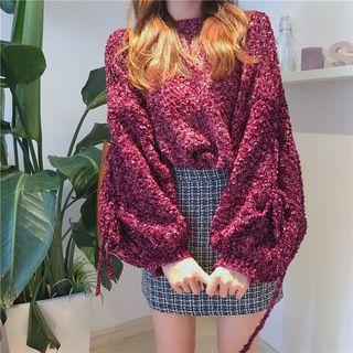 Balloon Sleeve Thick Sweater