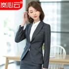 Plaid Slim-fit Blazer / Dress Pants / Mini Pencil Skirt / Contrast-trim Shirt / Set