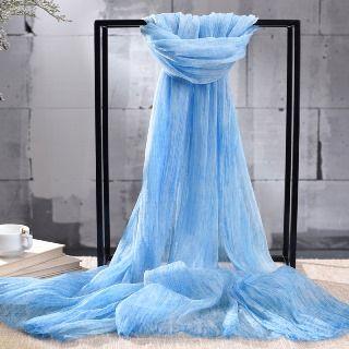 Mushroom Pleated Silk Scarf