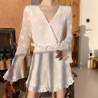 Long-sleeve Open Back Romper