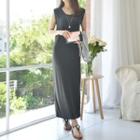 Round-neck Sleeveless Long Tank Dress