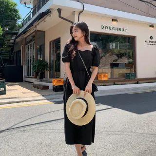 Sweetheart-neck Long Dress