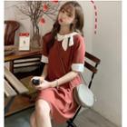 Short-sleeve Bow Dress