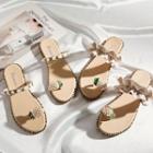 Pineapple Accent Slide Sandals