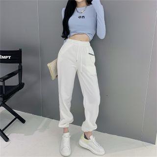 Long-sleeve Lettering Top / Jogger Pants