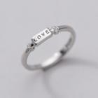 Love Lettering Sterling Silver Ring S925 Silver Ring - Silver - One Size