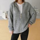 Plus Size Two-way Wool Blend Sweater