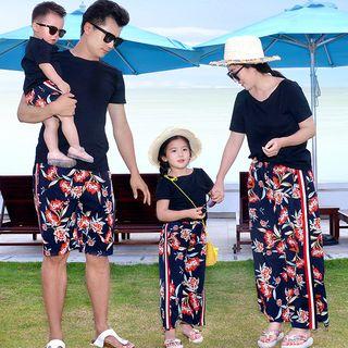 Family Matching Short-sleeve T-shirt / Shorts / Wide Leg Pants / Set