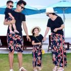 Family Matching Short-sleeve T-shirt / Shorts / Wide Leg Pants / Set