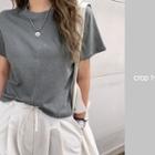 Pigment Cotton T-shirt Gray - One Size