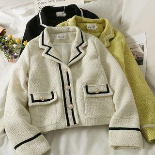 Stripe-trim Tweed Jacket