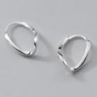 Twisted Hoop Sterling Silver Earring 1 Pair - S925silver Ear Buckle - One Size