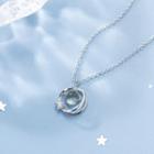 Planet Pendant Necklace X107 - Silver - One Size