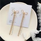 Ribbon Embellished Earring 1 Pair - Gold - One Size