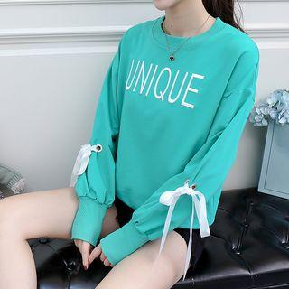 Bow-knot Lettering Pullover