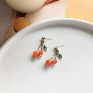 Bead Cherry Dangle Earring