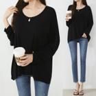 Scoop-neck Dolman T-shirt