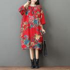 Chinese Style Midi Dress