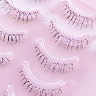 False Eyelashes #m515 Mk515 - Set Of 5 - Black - One Size