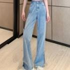 Ripped Loose-fit Wide-leg Jeans