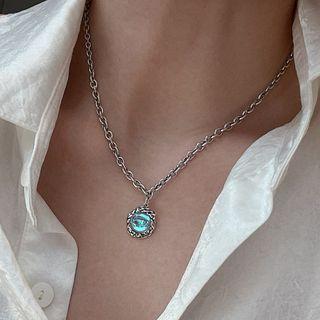 Pendant Alloy Necklace Xl1383 - Silver - One Size