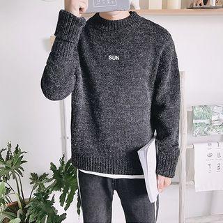 Embroidery Melange Sweater