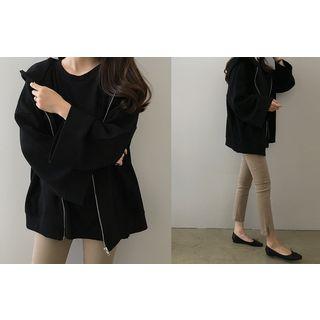 Bell-sleeve Cotton Hoodie