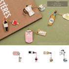 Copper Drinks Dangling Brooch (various Designs)