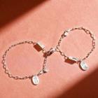 Couple Matching 925 Sterling Silver Chinese Characters Tag Bracelet