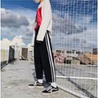 Contrast Trim Jogger Pants Black - M