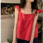 Gingham Camisole Top / Mini A-line Dress