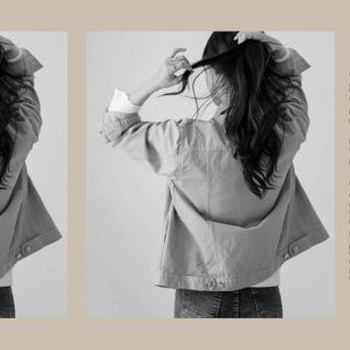 Flap-detail Loose-fit Jacket