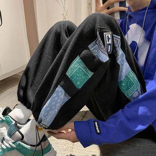 Paisley Patch Waffle Sweatpants