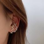 Alloy Zigzag Earring 1 Pair - Gold - One Size