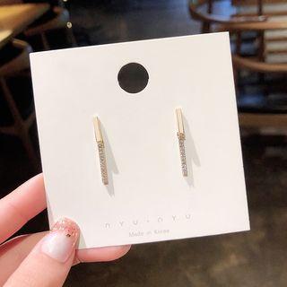 Rhinestone Rod Ear Stud E1651 - Gold - One Size
