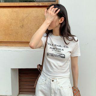 Train Print Short T-shirt