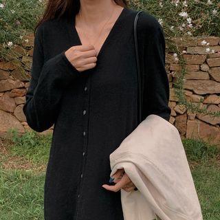Woolen Knit Cardigan Dress