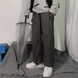Side Pocket Straight-cut Cargo Pants