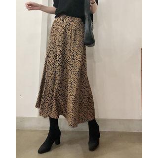 Leopard Maxi Flare Skirt