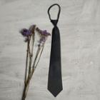 Zippered Neck Tie Black - One Size