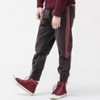 Patchwork Knit-embroidered Jogger Jeans