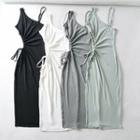 Sleeveless Asymmetrical Midi Dress