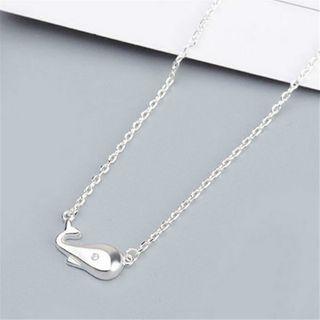 925 Sterling Silver Whale Pendant Necklace Necklace - Silver - Whale - Silver - One Size