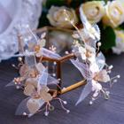 Floral Bridal Hair Clip Set Gold - One Size