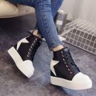 Platform Wedge High-top Lace-up Sneakers