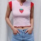 Strawberry Cap-sleeve T-shirt