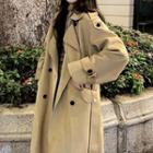 Double-breasted Trench Coat With Crossbody Bag