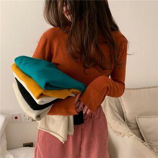 Plain Turtleneck Knitted Top (various Colors)