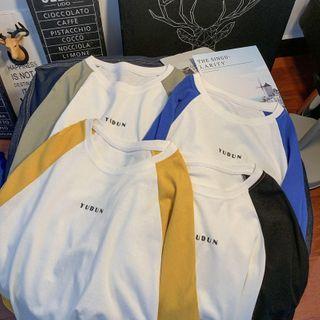 Long-sleeve Lettering Print Raglan T-shirt