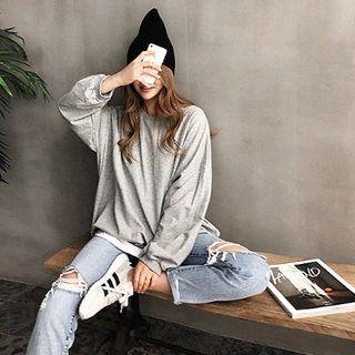 Pocket- Side Oversized Sweatshirt